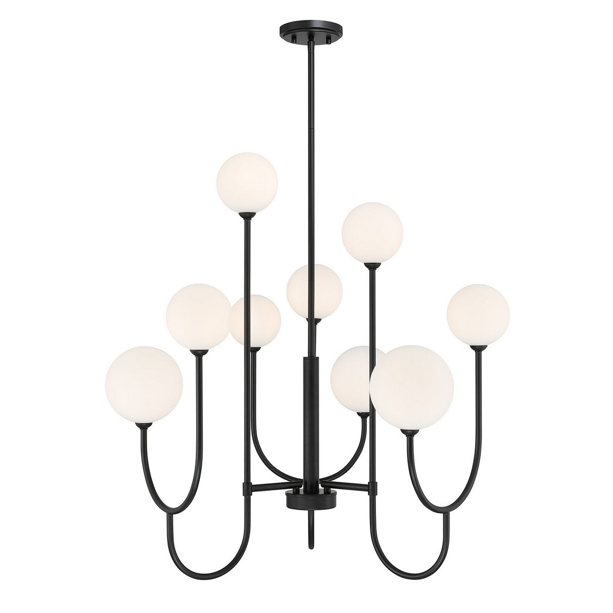 Savoy House - 1-5980-9-89 - Neuf Lumières Suspendu - Chester - Noir mat
