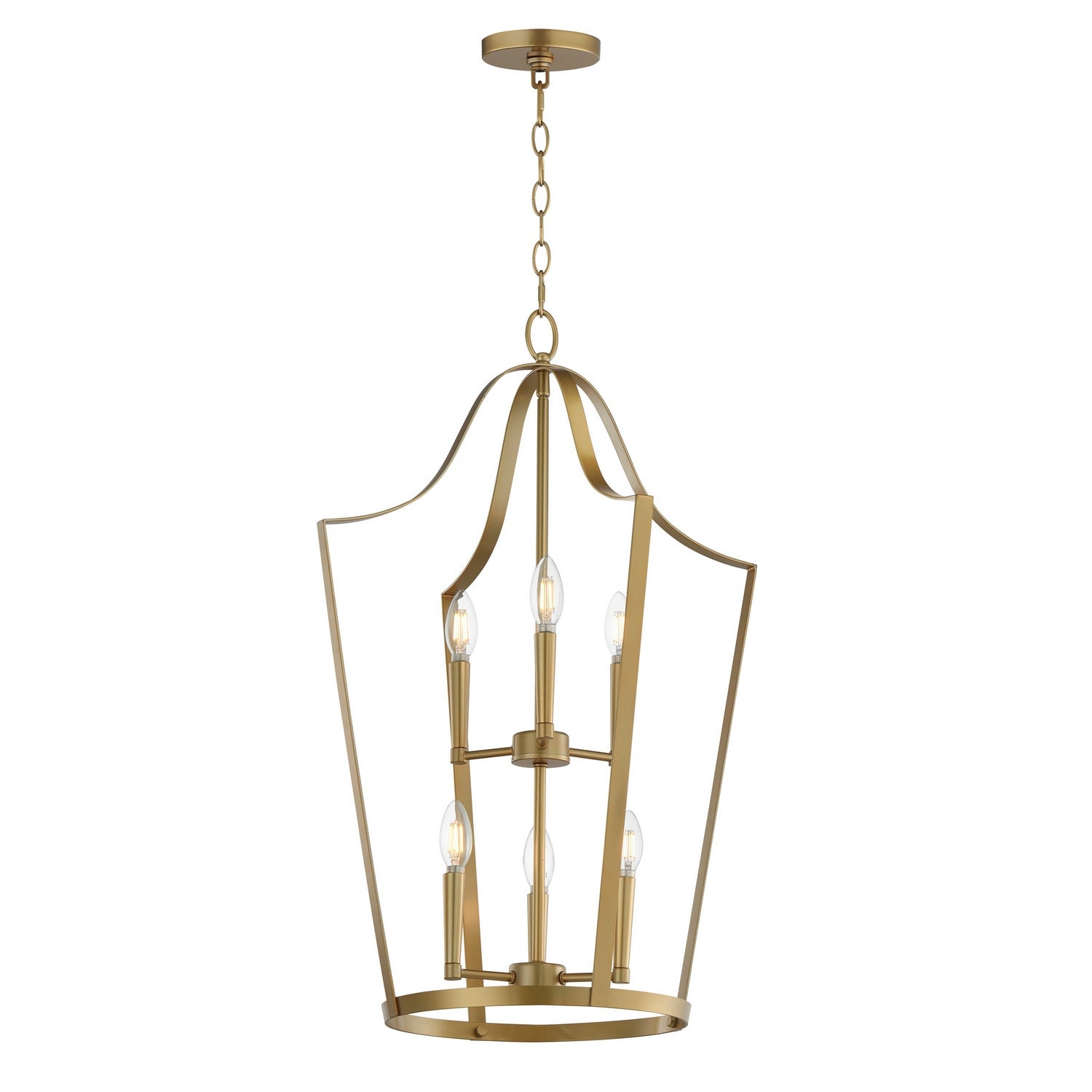 Éclairage Maxim 10426NAB Arden Suspension en naturel Laiton vieilli