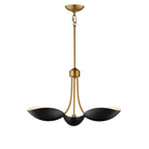 Maxim Lighting 10824BKNAB Maris Pendant in Black / Natural Aged Brass