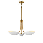 Maxim Lighting 10824WTNAB Maris Pendant in White/Natural Aged Brass