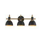 Maxim Lighting 12343BKAB Dusk Wall Sconce in Black / Antique Brass