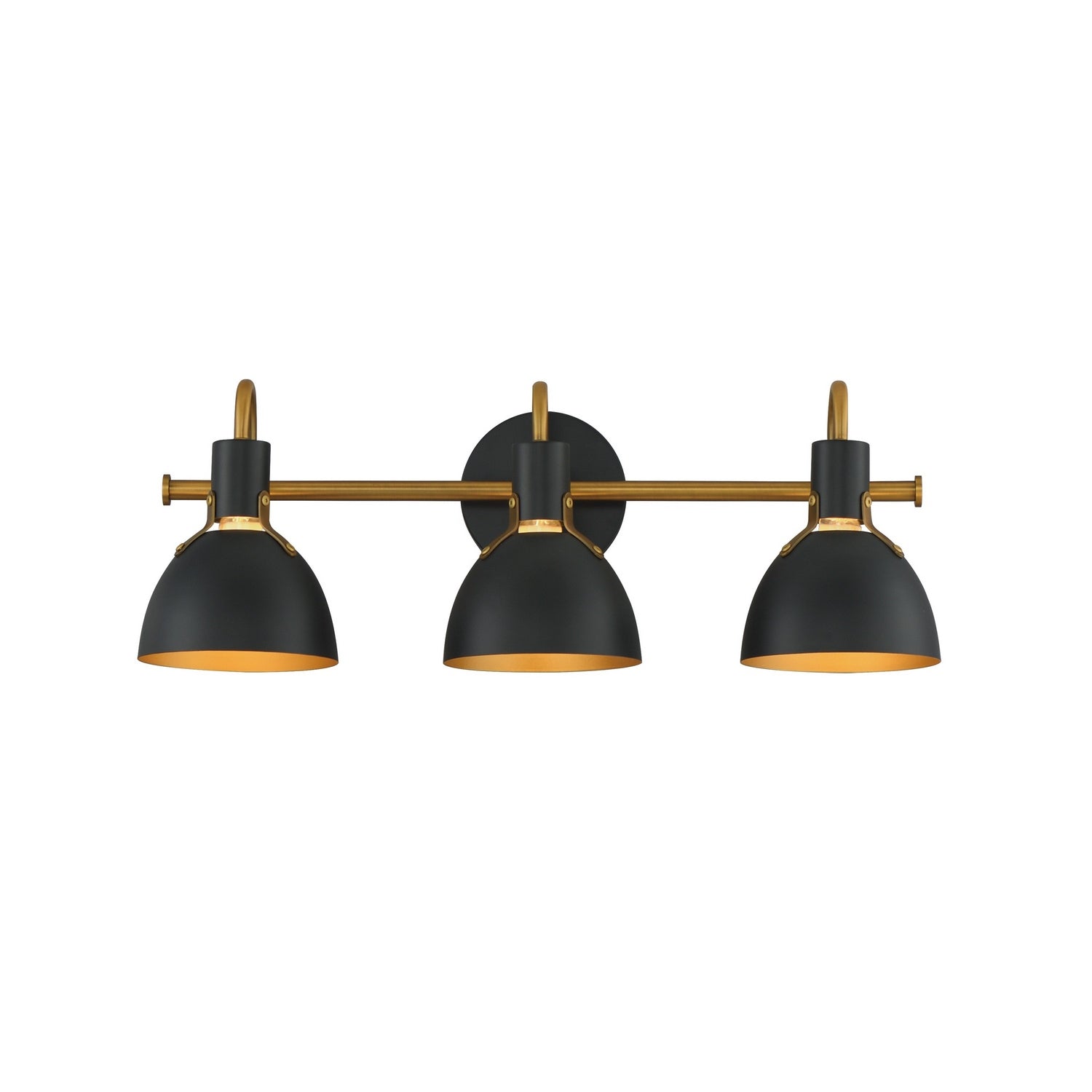 Maxim Lighting 12343BKAB Dusk Wall Sconce in Black / Antique Brass