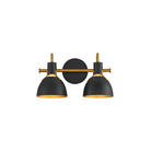 Maxim Lighting 12342BKAB Dusk Wall Sconce in Black / Antique Brass