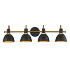 Maxim Lighting 12344BKAB Dusk Wall Sconce in Black / Antique Brass