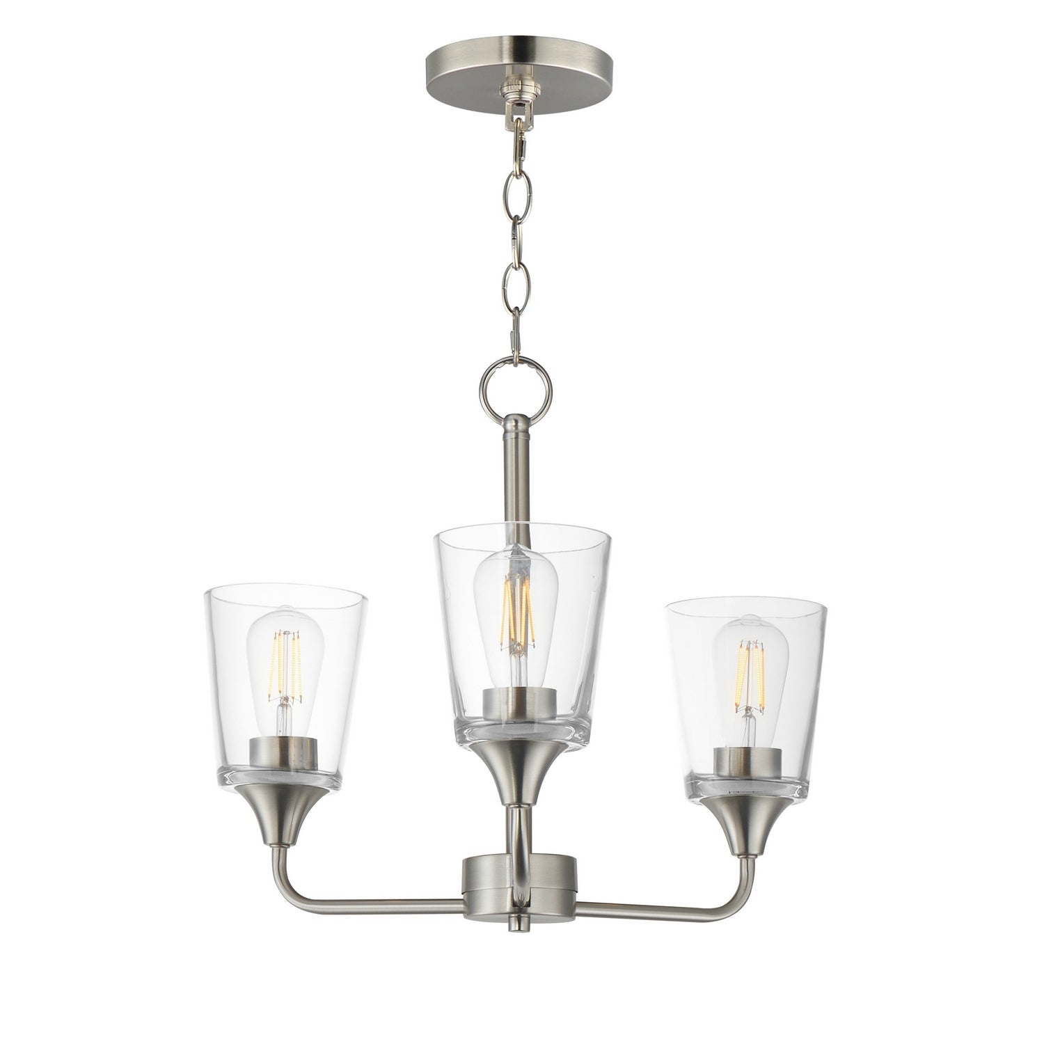 Éclairage Maxim 12873CLSN Hudson Suspendu en nickel satiné