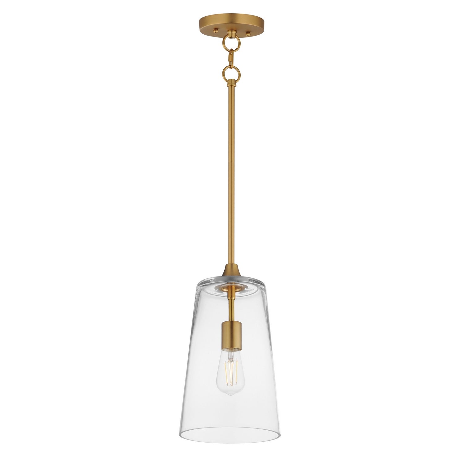 Éclairage Maxim 12886CLNAB Hudson Suspension en naturel Laiton vieilli