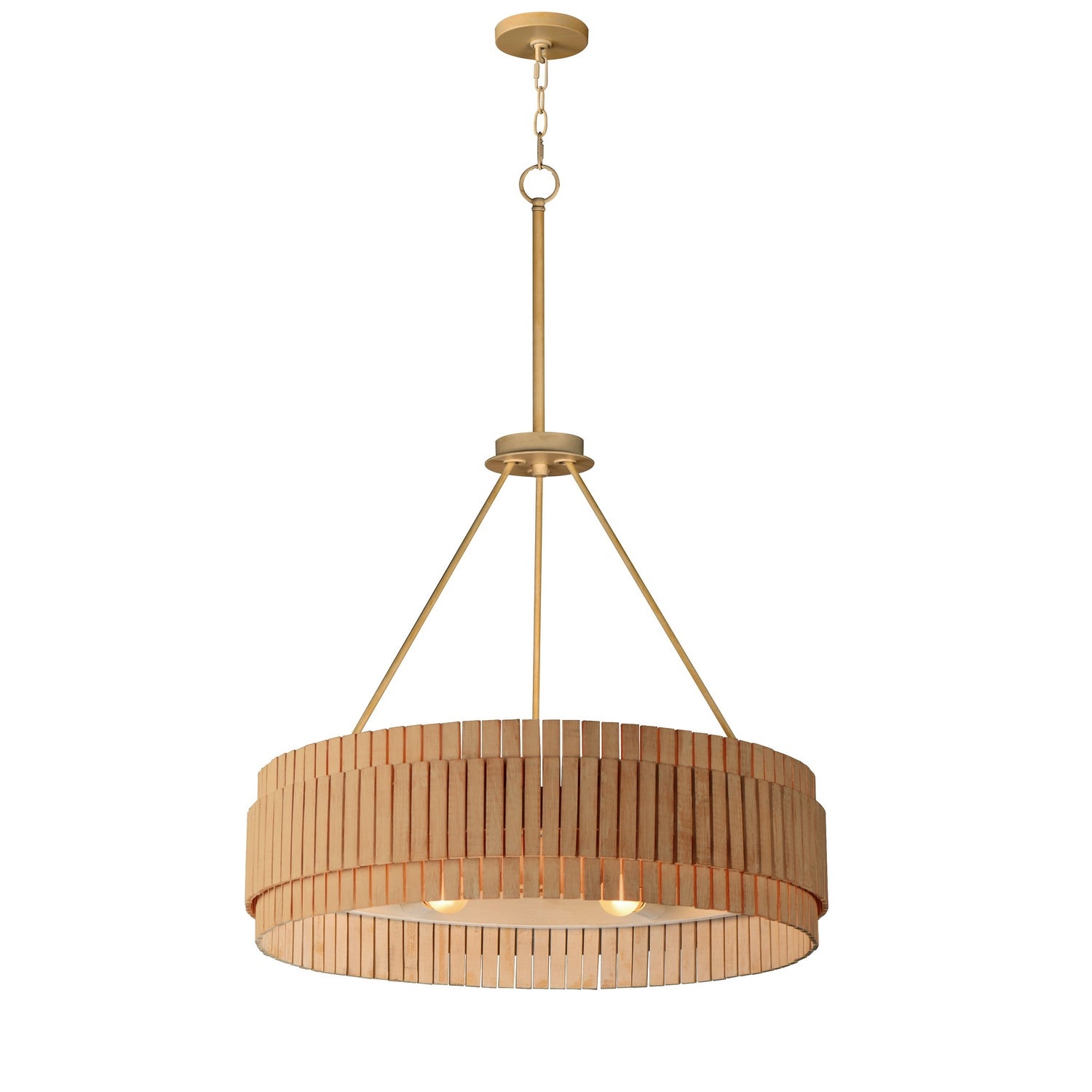 Maxim Lighting 14456NANAB Satori Chandelier in Natural Aged Brass