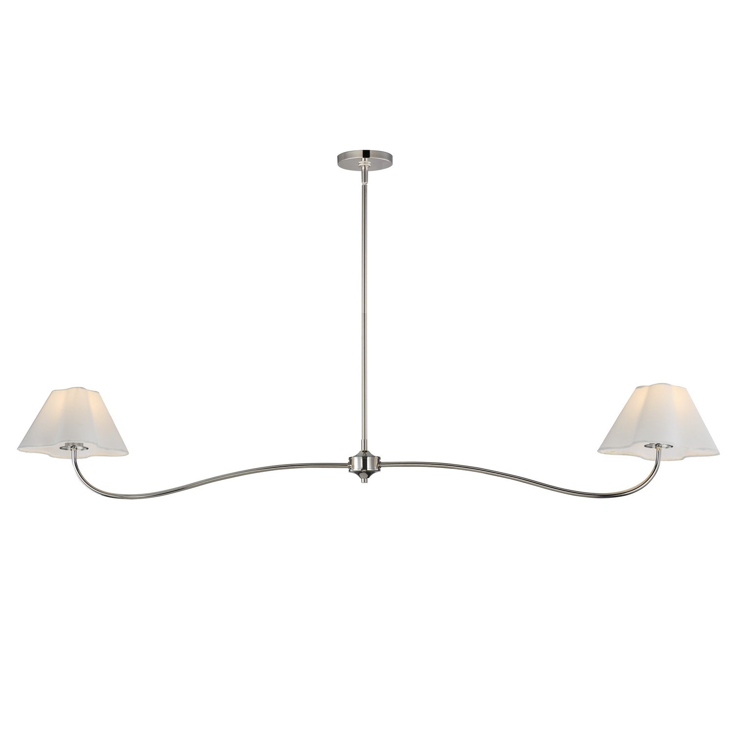 Maxim Lighting 18102WTPN Saxon Pendant in Polished Nickel