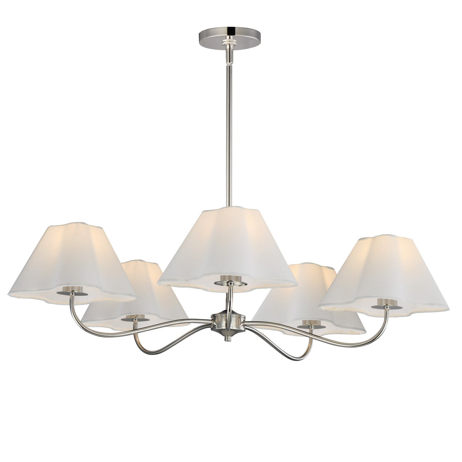 Maxim Lighting 18105WTPN Saxon Chandelier in Polished Nickel