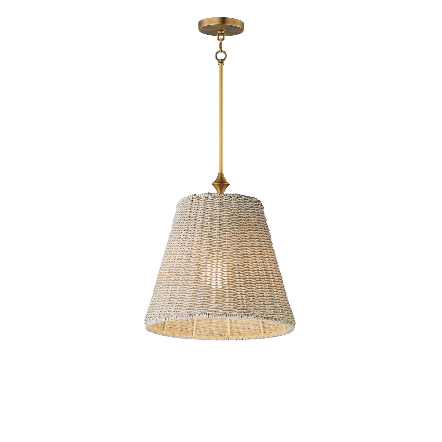 Maxim Lighting 21486WWTNAB Baja Pendant in Natural Aged Brass
