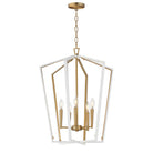 Éclairage Maxim 28615WTNAB Melrose Suspension en blanc/naturel Laiton vieilli