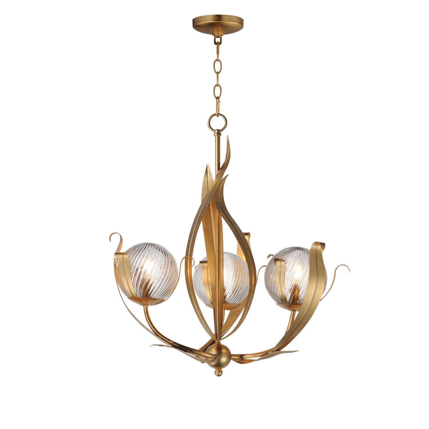 Maxim Lighting 28713CRGL Firenze Grand Pendant in Gold Leaf