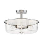 Éclairage Maxim 5695CLSN Fuller Semi-encastré/Suspension Convertible en nickel satiné