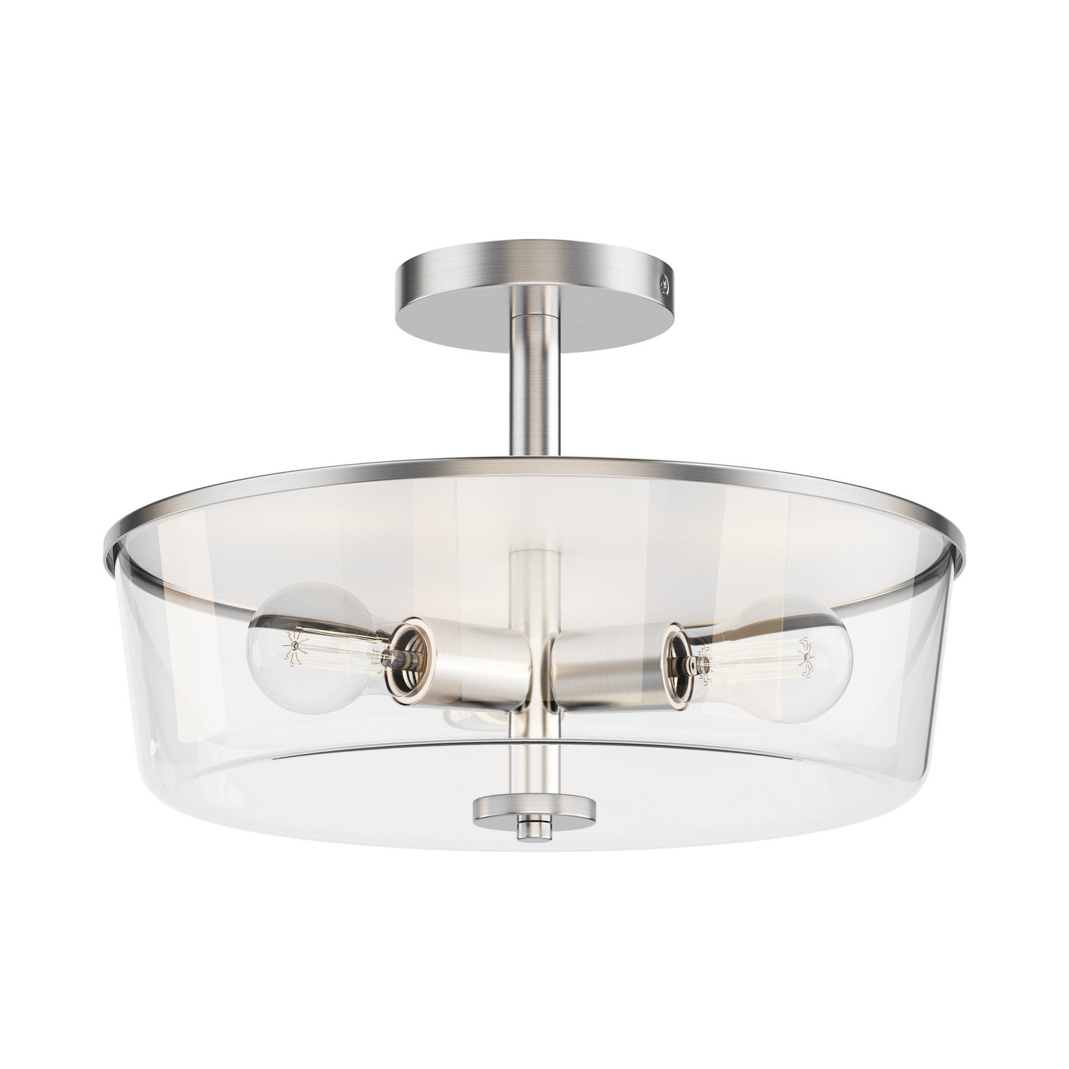 Éclairage Maxim 5695CLSN Fuller Semi-encastré/Suspension Convertible en nickel satiné