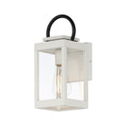 Maxim Lighting 30912CLWTBK Nassau Vivex Outdoor Wall Lantern in White / Black