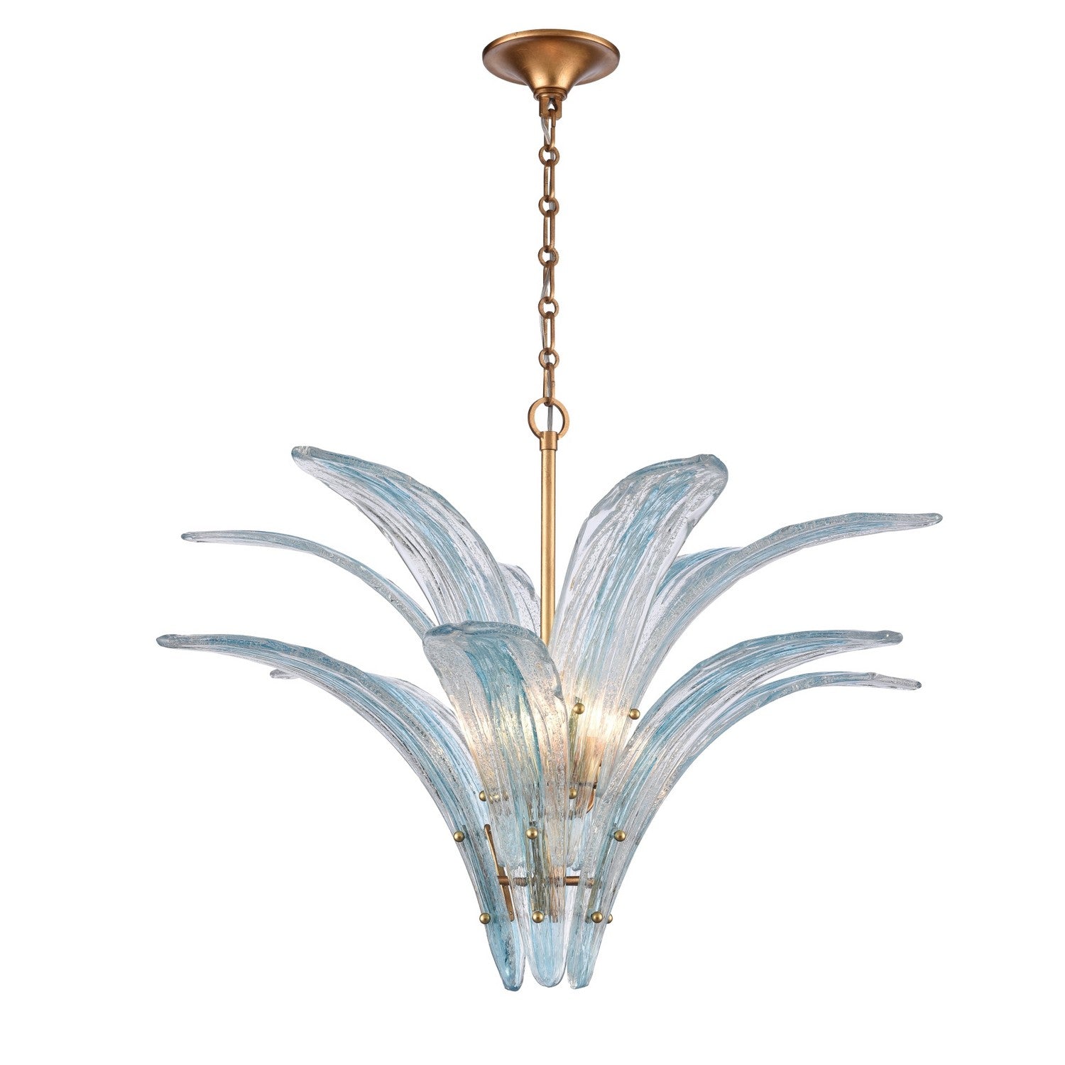 Arabela Lighting - 85391-6 - Six Light Pendant - Fiore - Antique Gold Leaf