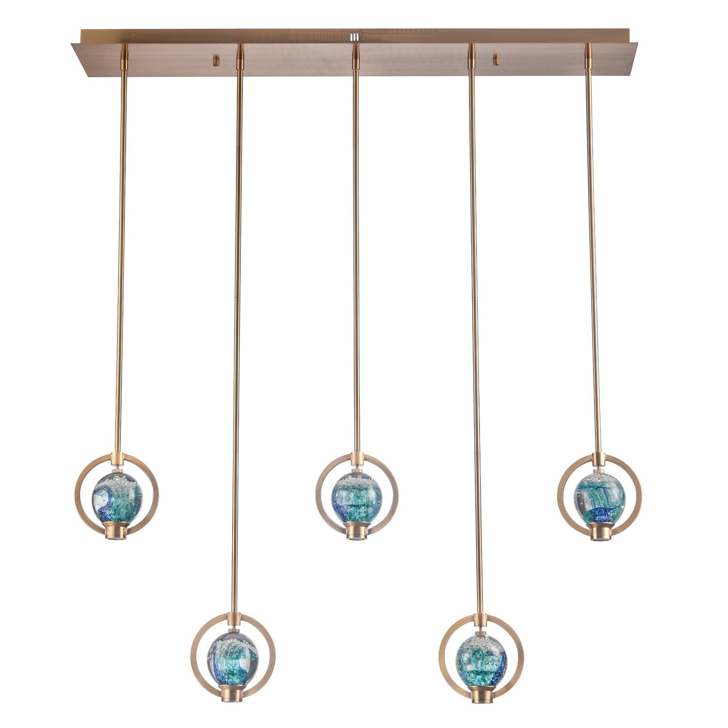 Arabela Lighting - 85404-5 - LED Pendant - Utopia - Lacquered Gold