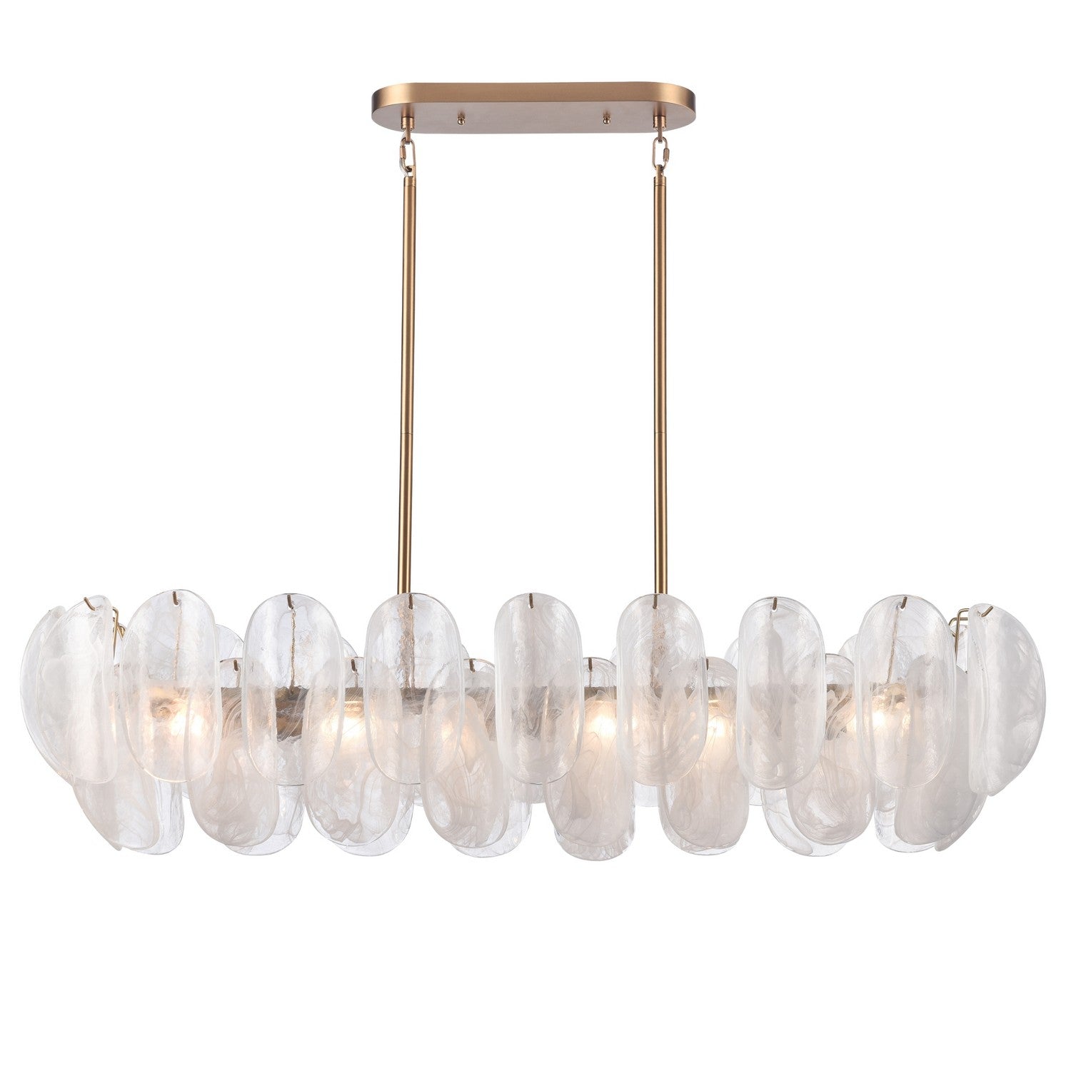 Arabela Lighting - 85413-6 - Six Light Linear Chandelier - Chateau - Satin Brass