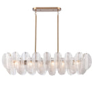 Arabela Lighting - 85413-6 - Luminaire linéaire à six lampes Suspendu Château - Laiton satiné
