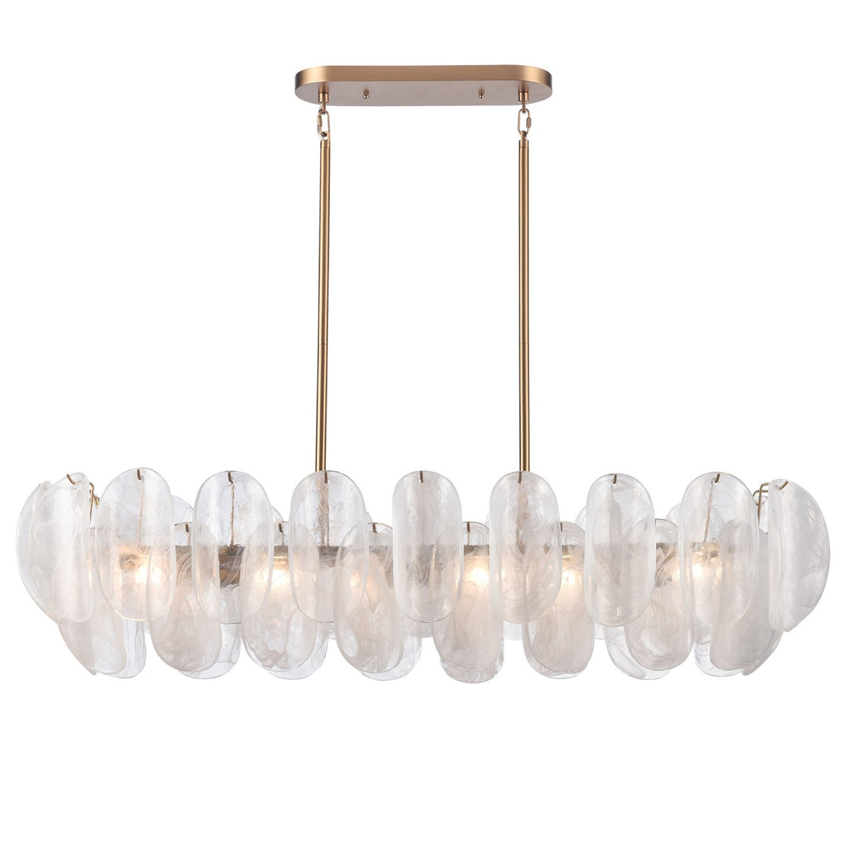 Arabela Lighting - 85413-6 - Six Light Linear Chandelier - Chateau - Satin Brass