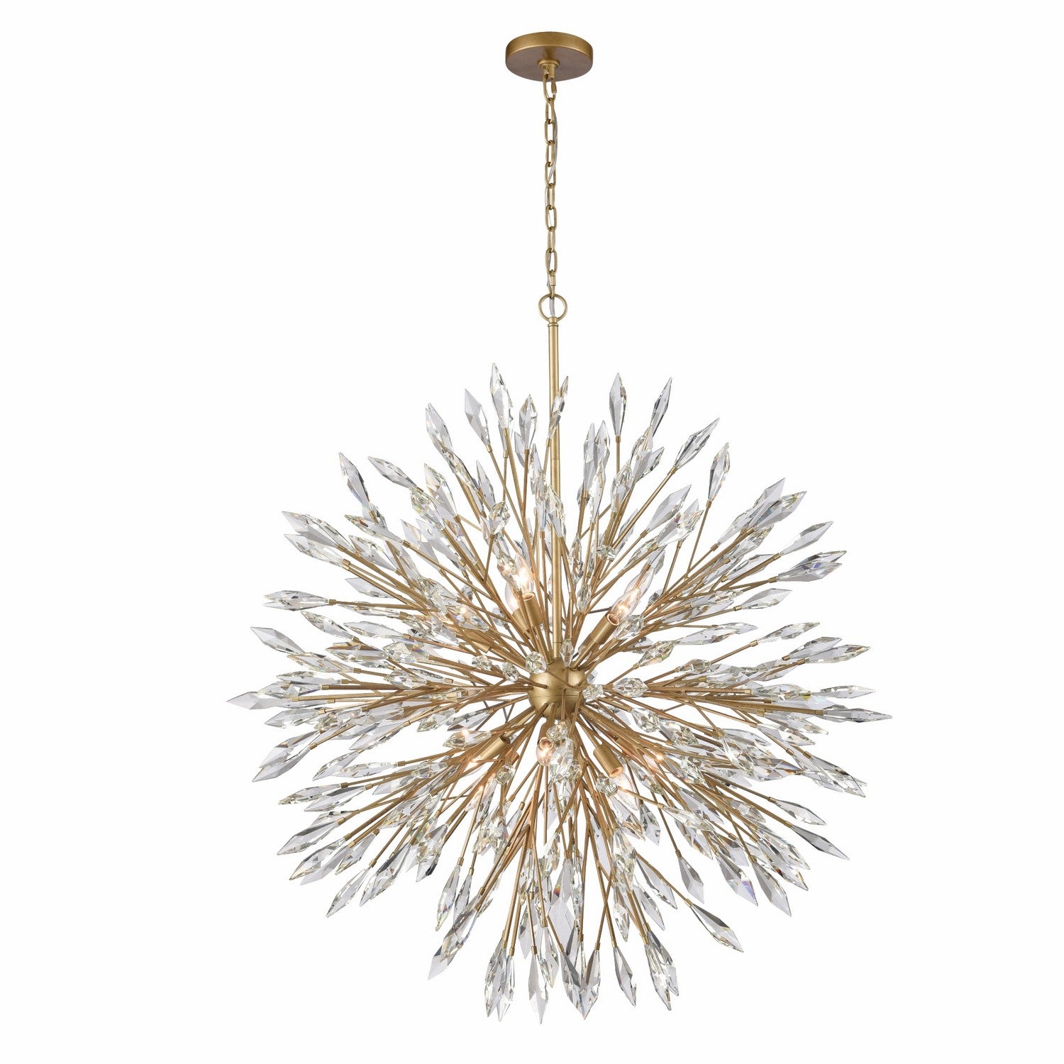 Arabela Lighting - 85422-12 - Luminaire à 12 lampes Suspendu - Fusion de cristaux - Or péruvien