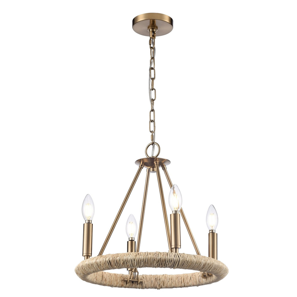 Arabela Lighting - 85430-4 - Four Light Chandelier - Cabana - Lacquered Gold