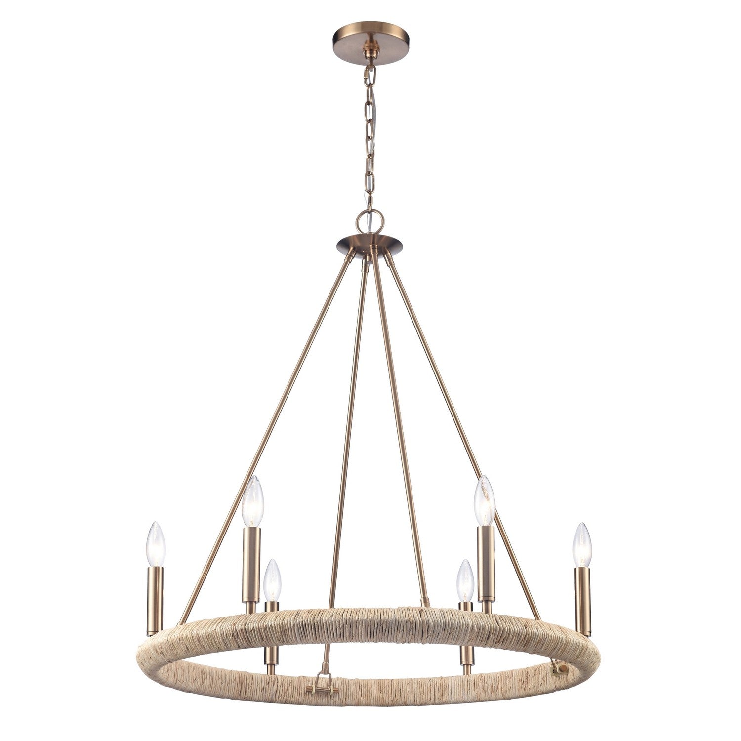Arabela Lighting - 85431-6 - Six lampes Suspendu - Cabane - Or laqué
