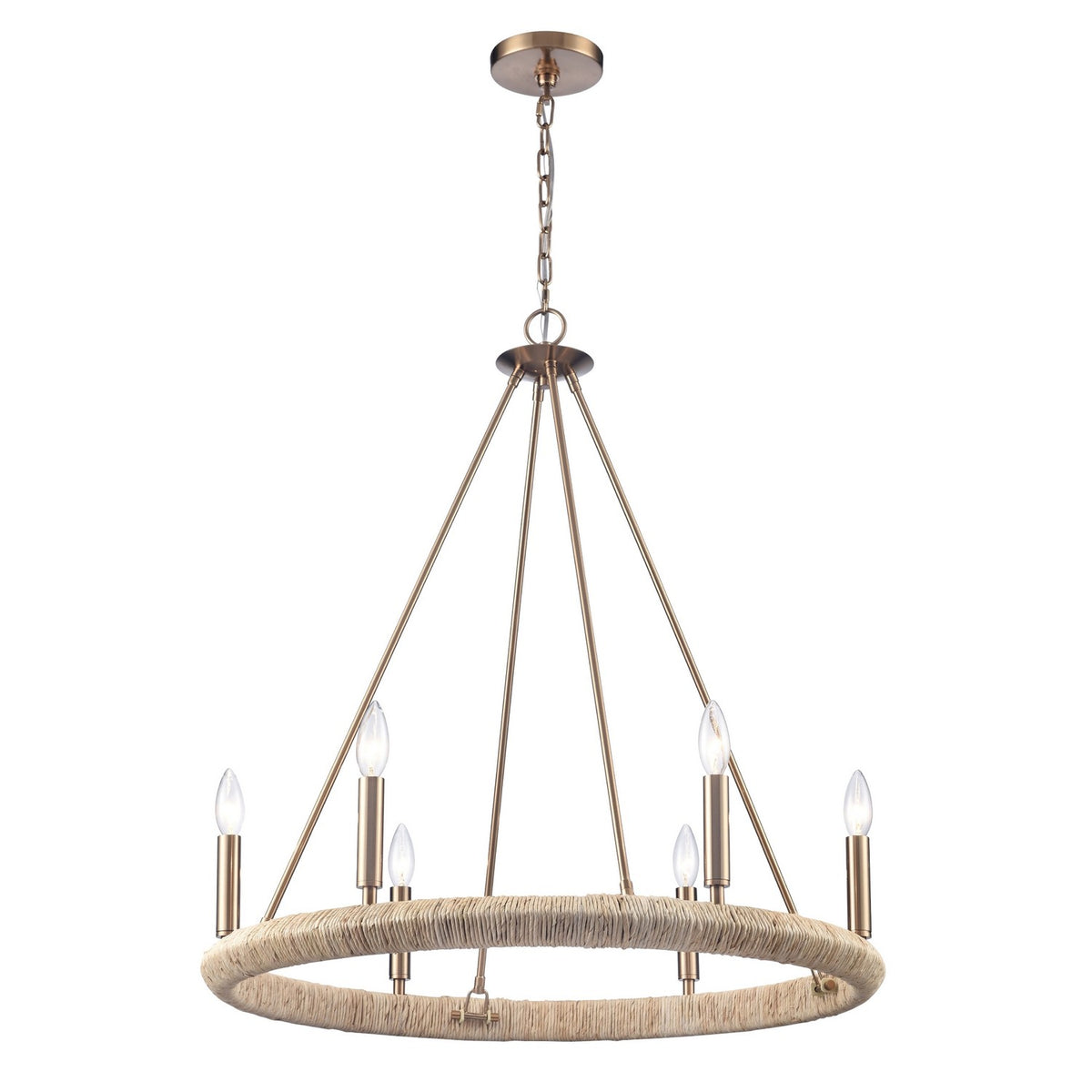 Arabela Lighting - 85431-6 - Six Light Chandelier - Cabana - Lacquered Gold