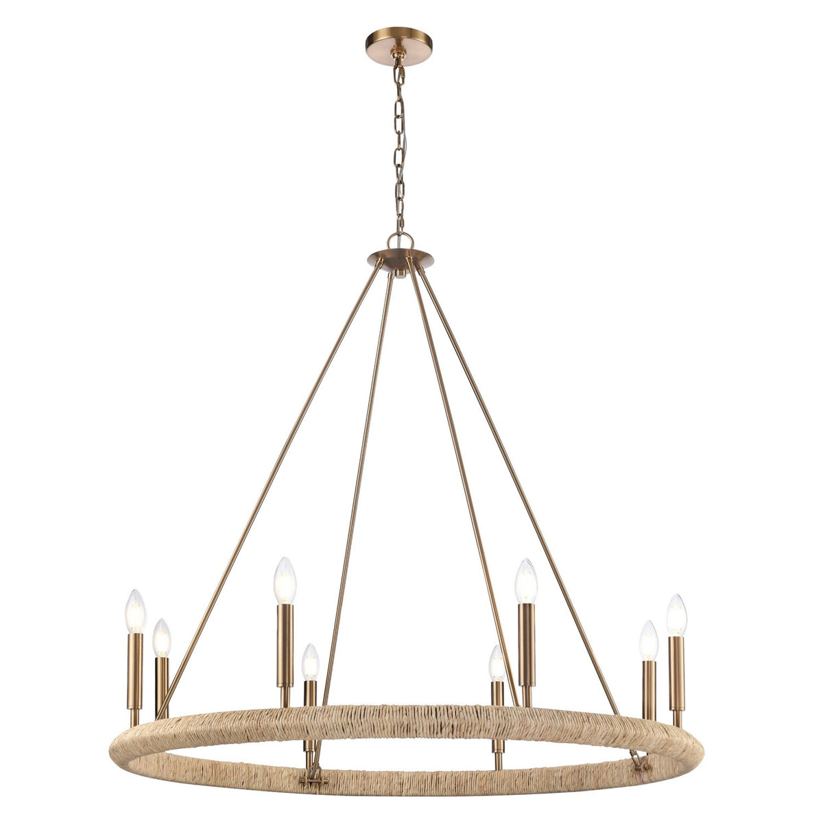 Arabela Lighting - 85432-8 - Eight Light Chandelier - Cabana - Lacquered Gold
