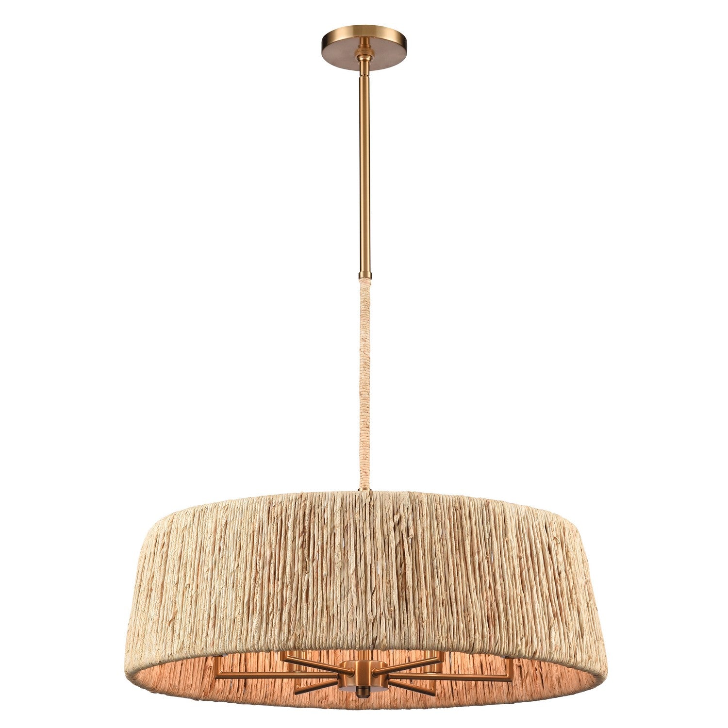 Arabela Lighting - 85434-6 - Six lampes Suspension - Cabane - Or laqué