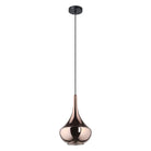 Eglo Canada - 390438A - Une lampe Suspension - Presque - Noir, fumé au cuivre