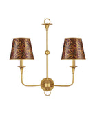 Currey and Company 0900-0070 Castagno Tapered Chandelier Shade in Gold/Red
