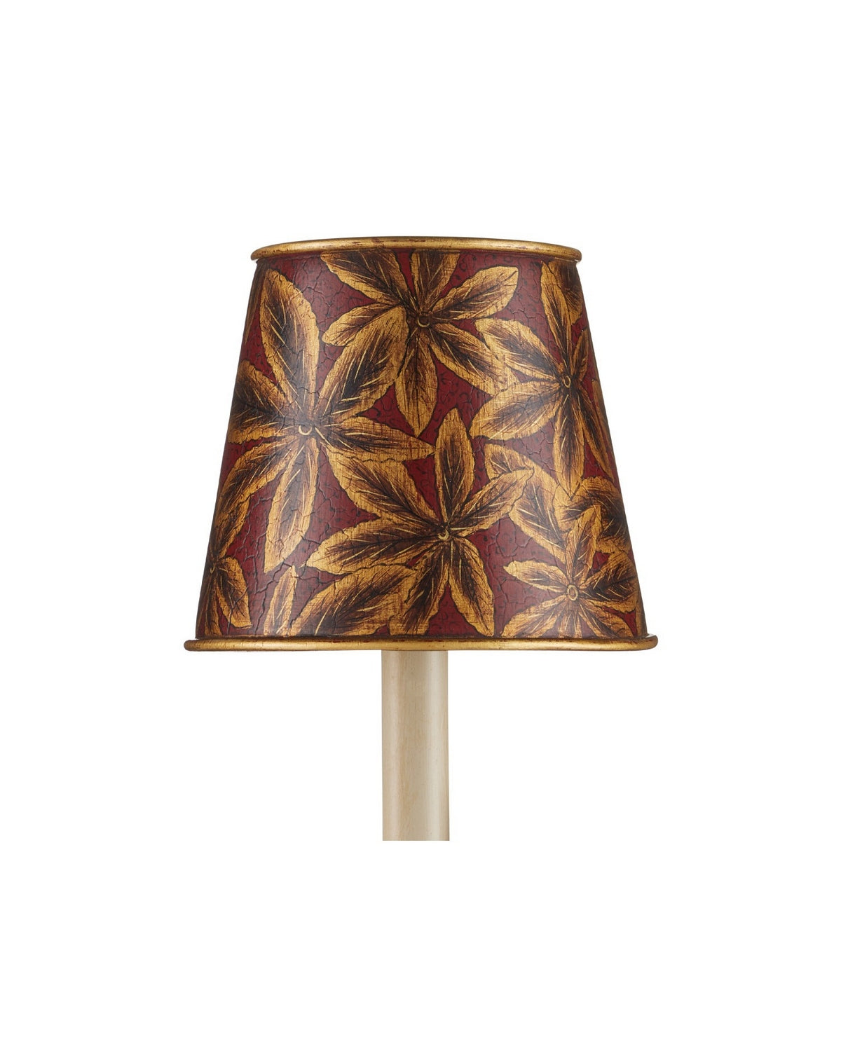 Currey and Company 0900-0070 Castagno Tapered Chandelier Shade in Gold/Red