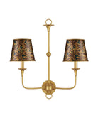 Currey and Company 0900-0071 Castagno Tapered Chandelier Shade in Gold/Blue