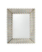 Miroir rectangulaire Currey and Company 1000-0171 Daze en blanc/laiton antique