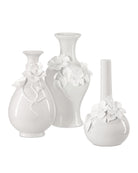Currey and Company 1200-0982 Ave Maria Vase Set of 3 in White