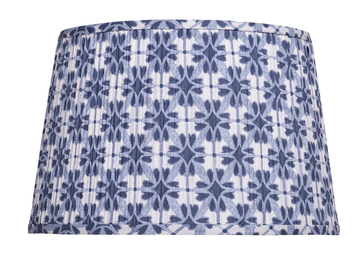 Abat-jour conique Currey and Company 0900-6024 Pembrook, coloris bleu/ivoire