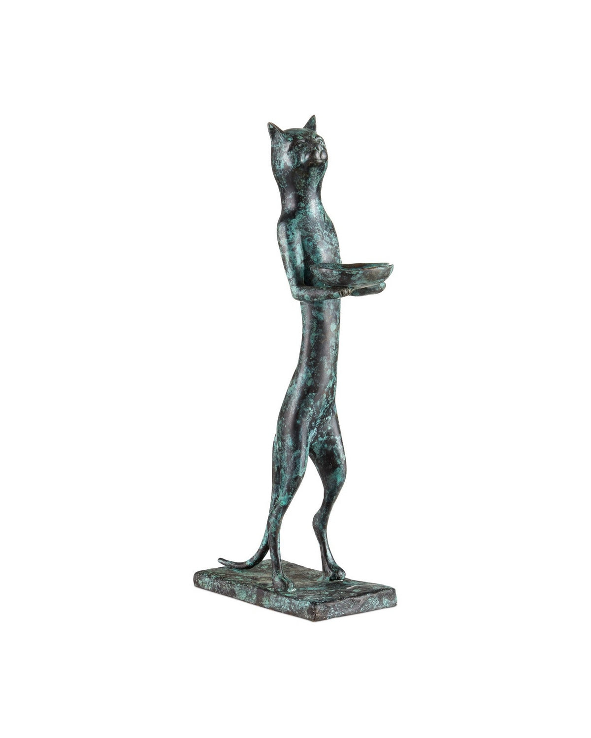 Currey and Company 1200-1059 Chat Bastet en granit vert