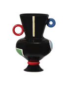 Vase fauviste Currey and Company 1200-1091, coloris noir/vert/rouge/jaune/orange