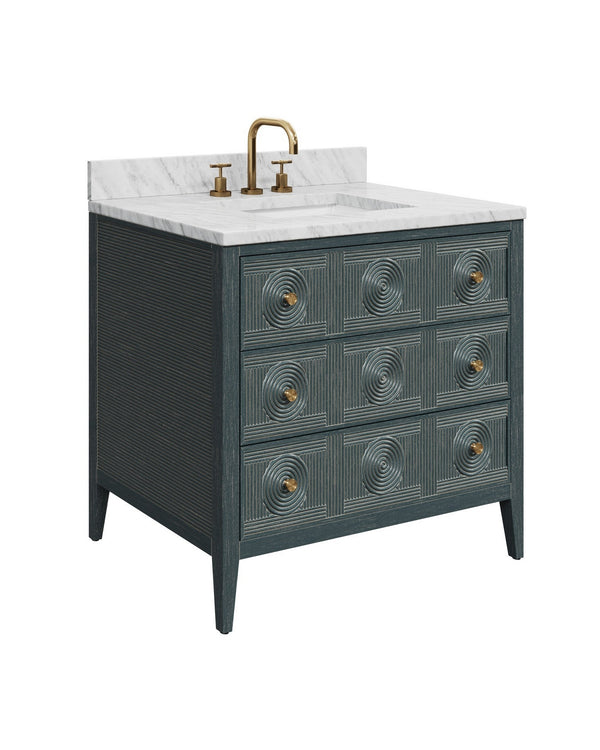 Meuble-lavabo Santos 36 po avec lavabo rectangulaire encastré