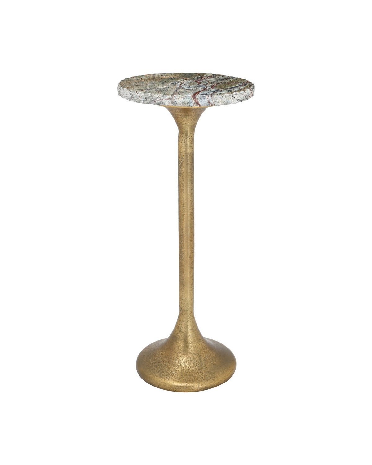Table d'appoint Currey and Company 4000-0250 Wilderness en laiton antique/naturel