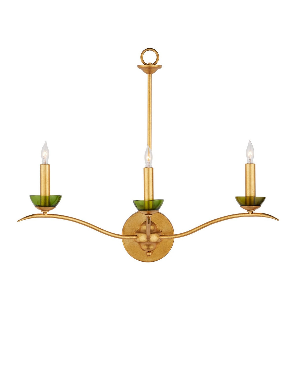 Currey et Compagnie 5000-0288 Flannery Murale en feuille d'or/vert contemporain
