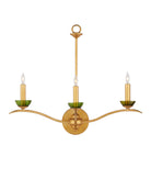 Currey et Compagnie 5000-0288 Flannery Murale en feuille d'or/vert contemporain