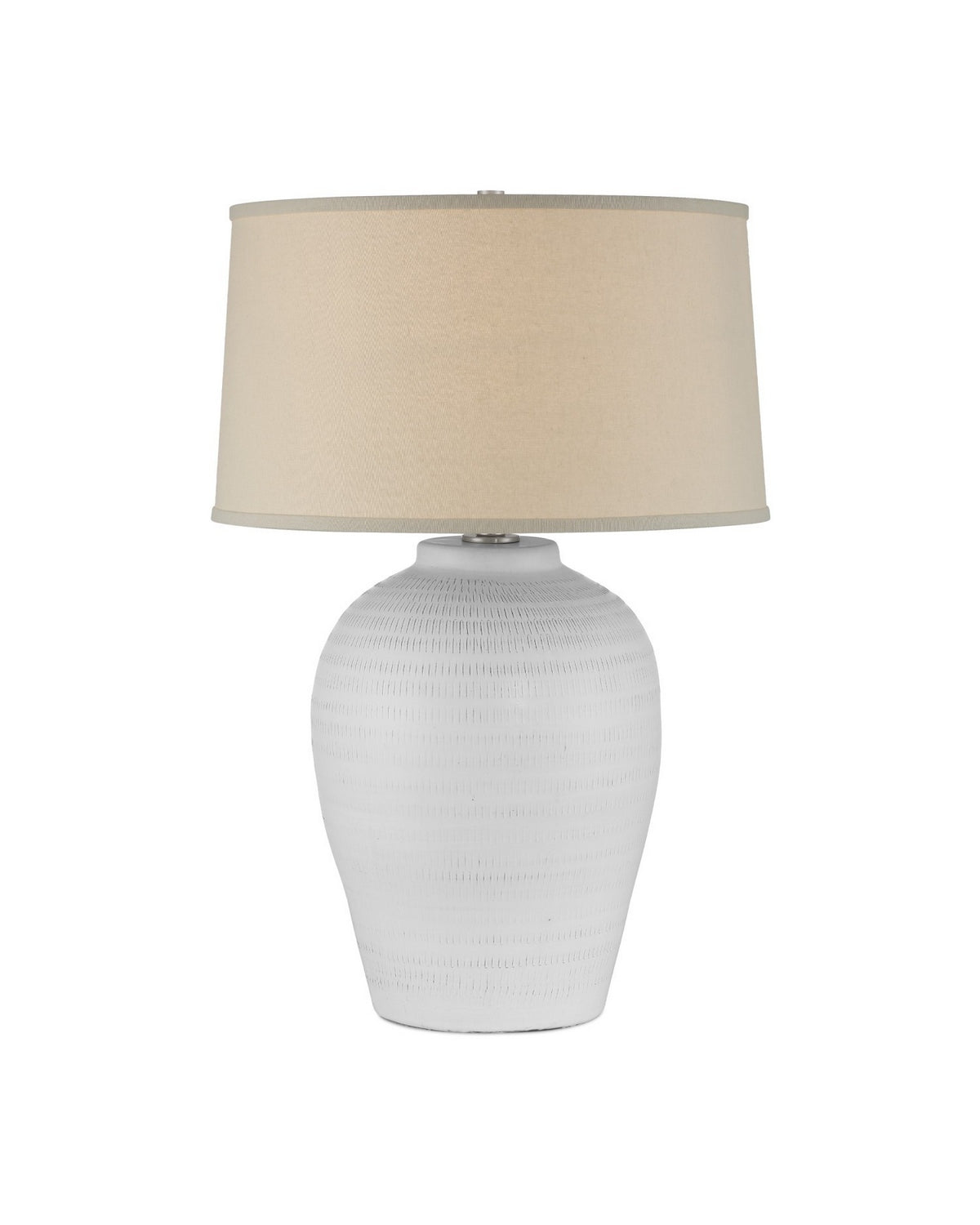 Currey and Company 6000-1030 Dashwell Lampe de table en blanc
