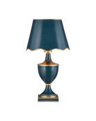 Carnet de voyage sans fil Currey and Company 6700-0016 Lampe de table bleu marine/or