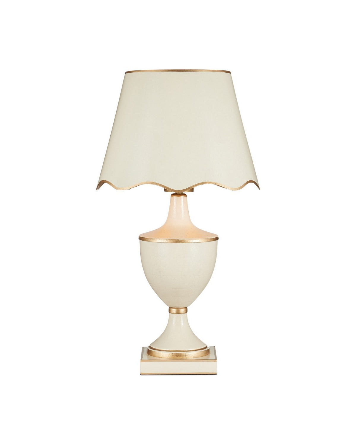 Carnet de voyage sans fil Currey and Company 6700-0017 Lampe de table En ivoire/or