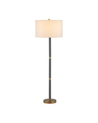 Lampadaire Gavin de Currey and Company (réf. 8000-0181), en laiton noir antique/mat.