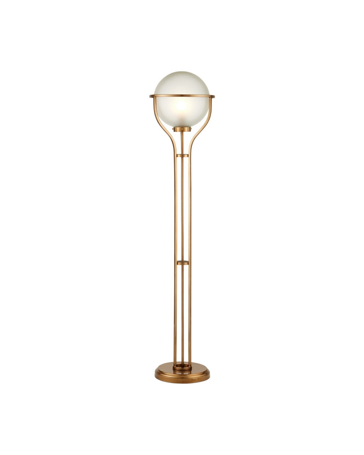 Lampadaire Currey and Company 8000-0182 Metropolis, finition champagne métallisé/dépoli