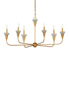 Currey et Compagnie 9000-1328 Aurélia Frost Suspendu Feuille d'or contemporaine/Or contemporain/Givré