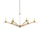 Currey et Compagnie 9000-1338 Flannery Suspendu Feuille d'or contemporaine/Or contemporain/Vert